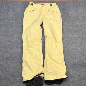 Orage Snow Pants Womens Small Yellow Ski Snowboard Zip Pockets Winter Warm